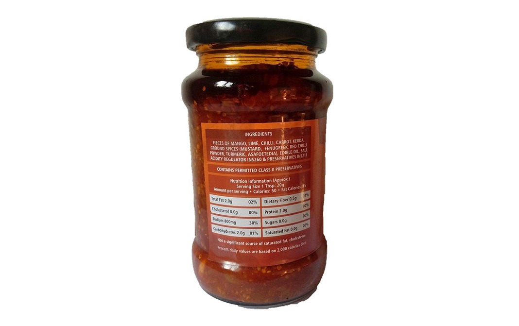 Mannat Pickle Mixed Pickle    Glass Jar  400 grams